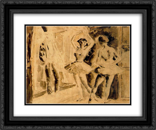 Dance Class 24x20 Black Ornate Wood Framed Art Print Poster with Double Matting by Souto, Arturo