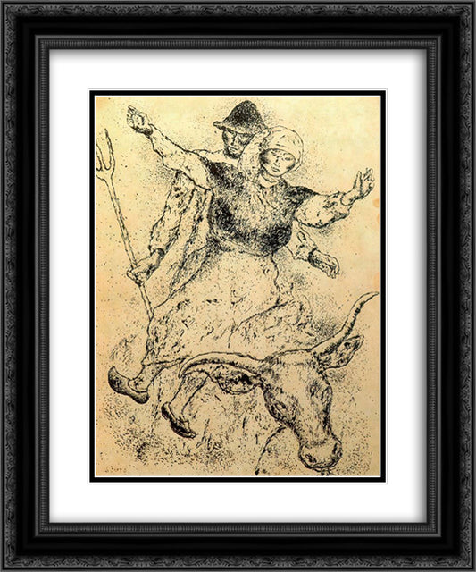 Galician scene 20x24 Black Ornate Wood Framed Art Print Poster with Double Matting by Souto, Arturo