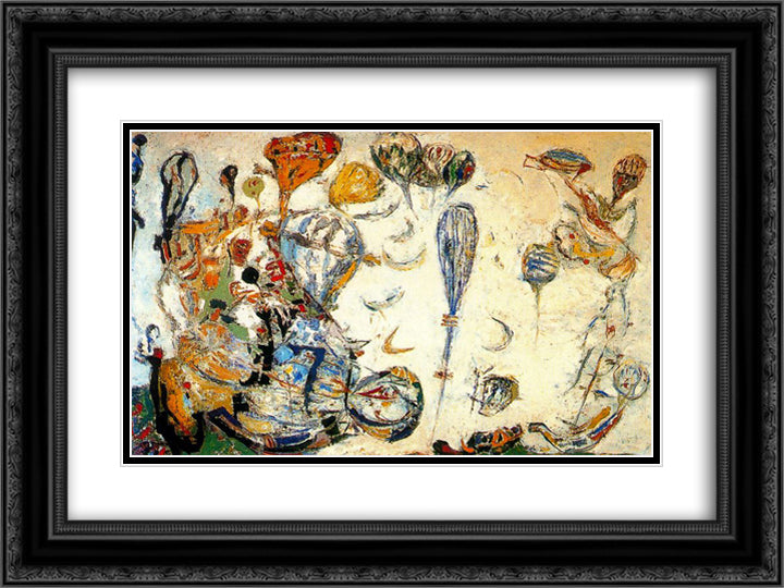 Objects in space 24x18 Black Ornate Wood Framed Art Print Poster with Double Matting by Souto, Arturo