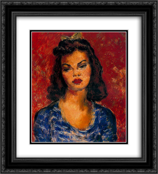 Portrait of Georgina Xenia Alberu 20x22 Black Ornate Wood Framed Art Print Poster with Double Matting by Souto, Arturo