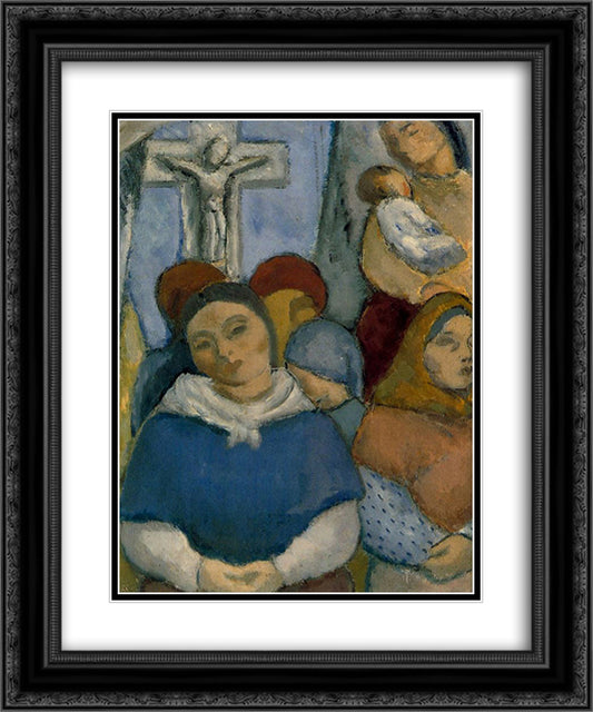 Stallholders 20x24 Black Ornate Wood Framed Art Print Poster with Double Matting by Souto, Arturo