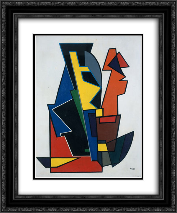Ambiguta composizione 20x24 Black Ornate Wood Framed Art Print Poster with Double Matting by Soldati, Atanasio