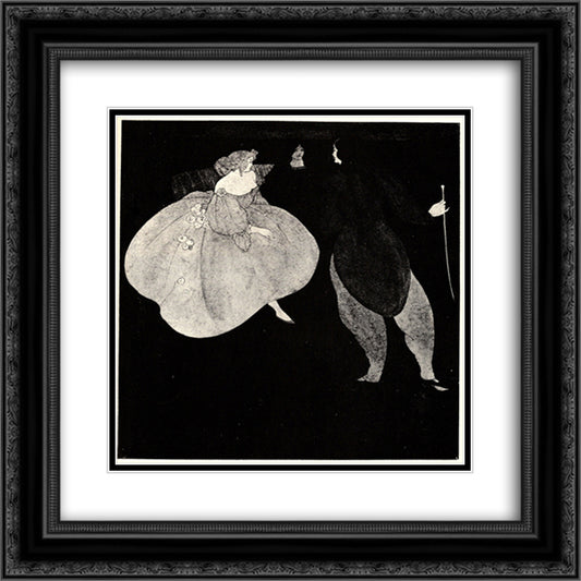 A Nocturne of Chopin 20x20 Black Ornate Wood Framed Art Print Poster with Double Matting by Beardsley, Aubrey