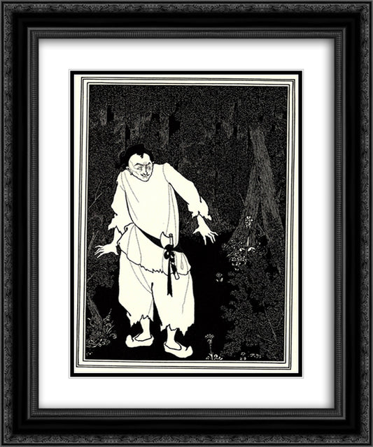 Ali Baba in the Woods 20x24 Black Ornate Wood Framed Art Print Poster with Double Matting by Beardsley, Aubrey