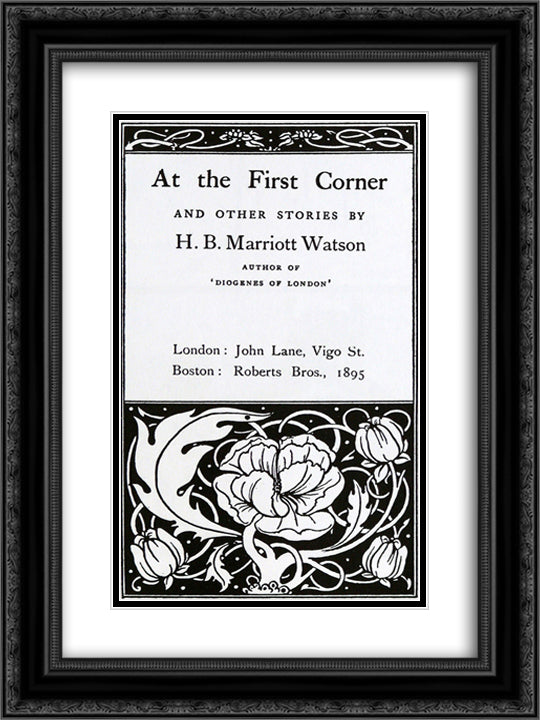 At the First Coner 18x24 Black Ornate Wood Framed Art Print Poster with Double Matting by Beardsley, Aubrey