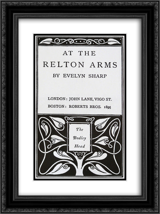 At The Relton Arms 18x24 Black Ornate Wood Framed Art Print Poster with Double Matting by Beardsley, Aubrey