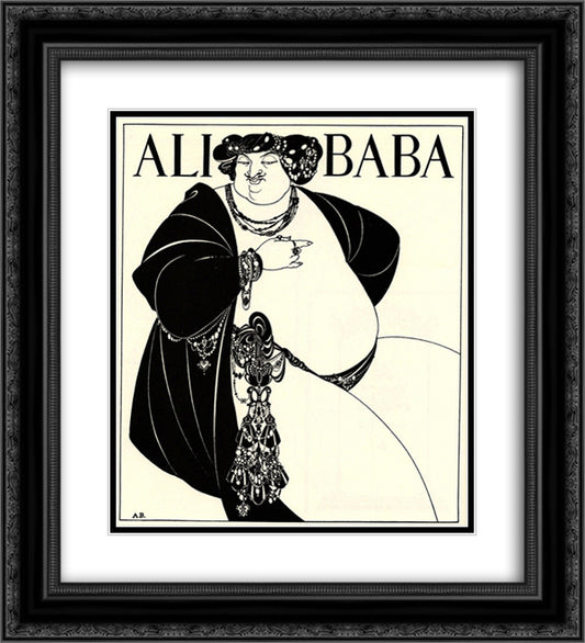 Cover Design for Ali Baba 20x22 Black Ornate Wood Framed Art Print Poster with Double Matting by Beardsley, Aubrey