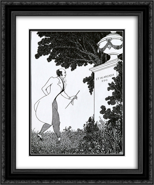 Et in Arcadio Ego 20x24 Black Ornate Wood Framed Art Print Poster with Double Matting by Beardsley, Aubrey