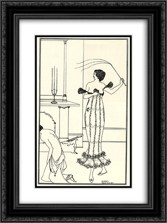 Full and True Account of the Wonderful Mission of Earl Lavender, frontispiece 18x24 Black Ornate Wood Framed Art Print Poster with Double Matting by Beardsley, Aubrey