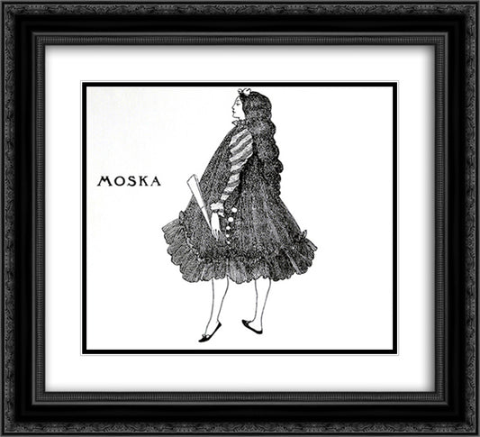 Moska 22x20 Black Ornate Wood Framed Art Print Poster with Double Matting by Beardsley, Aubrey