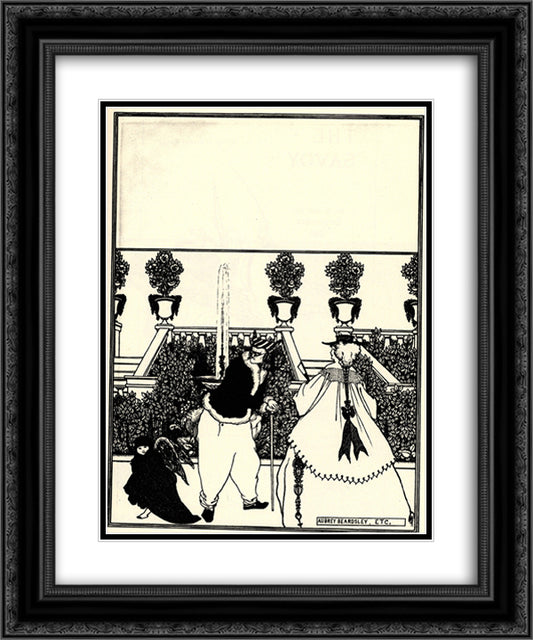 No. 3 20x24 Black Ornate Wood Framed Art Print Poster with Double Matting by Beardsley, Aubrey