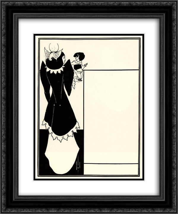 Poster 20x24 Black Ornate Wood Framed Art Print Poster with Double Matting by Beardsley, Aubrey