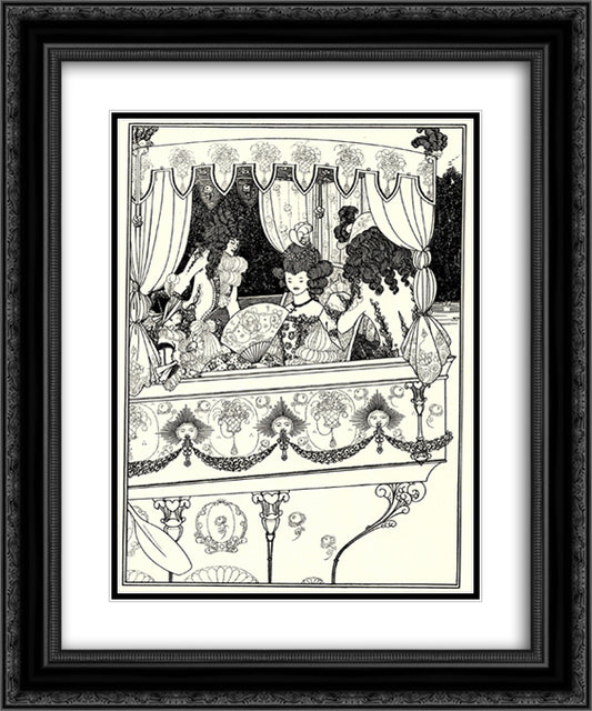 The Barge 20x24 Black Ornate Wood Framed Art Print Poster with Double Matting by Beardsley, Aubrey