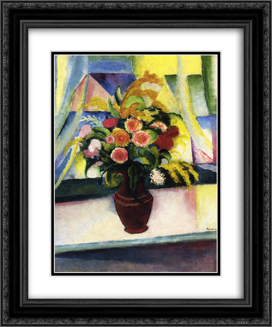 Untitled 20x24 Black Ornate Wood Framed Art Print Poster with Double Matting by Macke, August