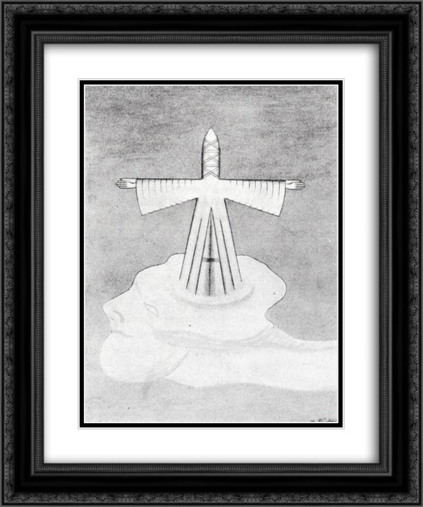 Antichrist 20x24 Black Ornate Wood Framed Art Print Poster with Double Matting by Natterer, August
