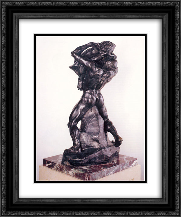 I Am Beautiful 20x24 Black Ornate Wood Framed Art Print Poster with Double Matting by Rodin, Auguste