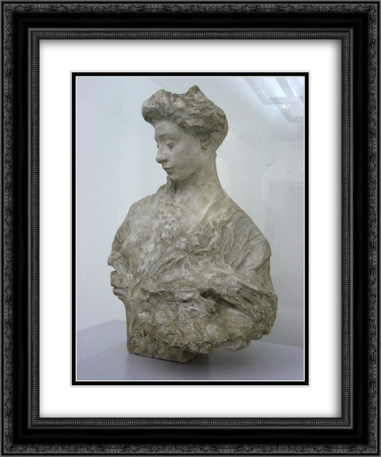 Madame Fenaille 20x24 Black Ornate Wood Framed Art Print Poster with Double Matting by Rodin, Auguste