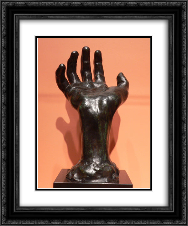 Right hand 20x24 Black Ornate Wood Framed Art Print Poster with Double Matting by Rodin, Auguste