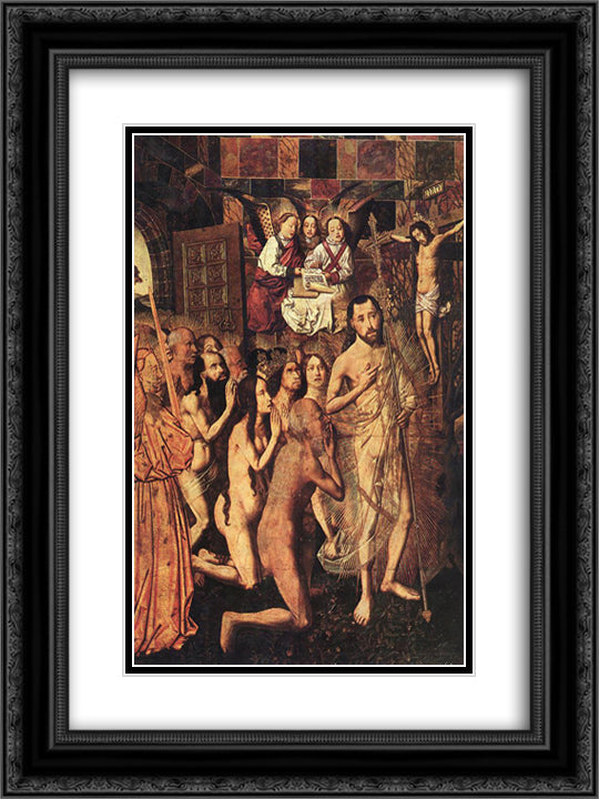 Christ Leading the Patriarchs to the Paradise 18x24 Black Ornate Wood Framed Art Print Poster with Double Matting by Bermejo, Bartolome