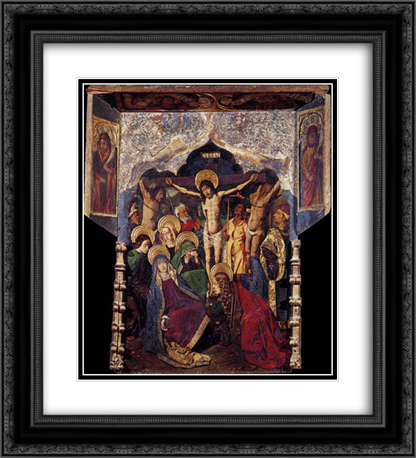 Crucifixion 20x22 Black Ornate Wood Framed Art Print Poster with Double Matting by Bermejo, Bartolome