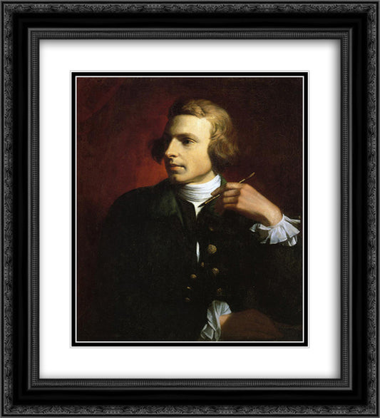 Charles Wilson Peale 20x22 Black Ornate Wood Framed Art Print Poster with Double Matting by West, Benjamin