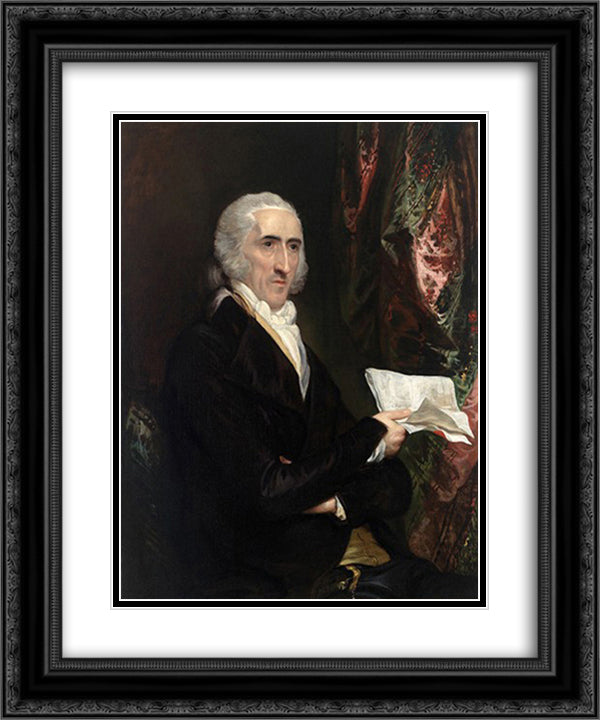 Dr. Enoch Edwards 20x24 Black Ornate Wood Framed Art Print Poster with Double Matting by West, Benjamin