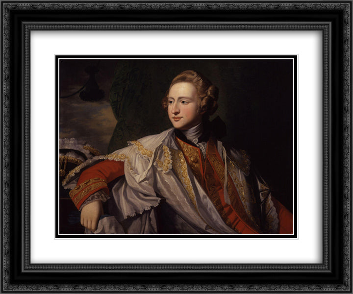 Francis Osborne, 5th Duke of Leeds 24x20 Black Ornate Wood Framed Art Print Poster with Double Matting by West, Benjamin