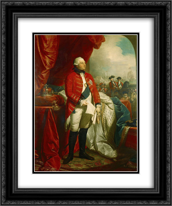 George III of the United Kingdom 20x24 Black Ornate Wood Framed Art Print Poster with Double Matting by West, Benjamin