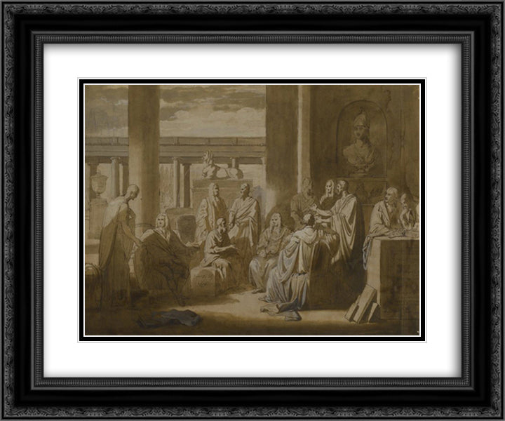 Know Thy Self 24x20 Black Ornate Wood Framed Art Print Poster with Double Matting by West, Benjamin