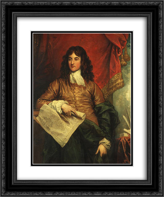 Peter Beckford 20x24 Black Ornate Wood Framed Art Print Poster with Double Matting by West, Benjamin