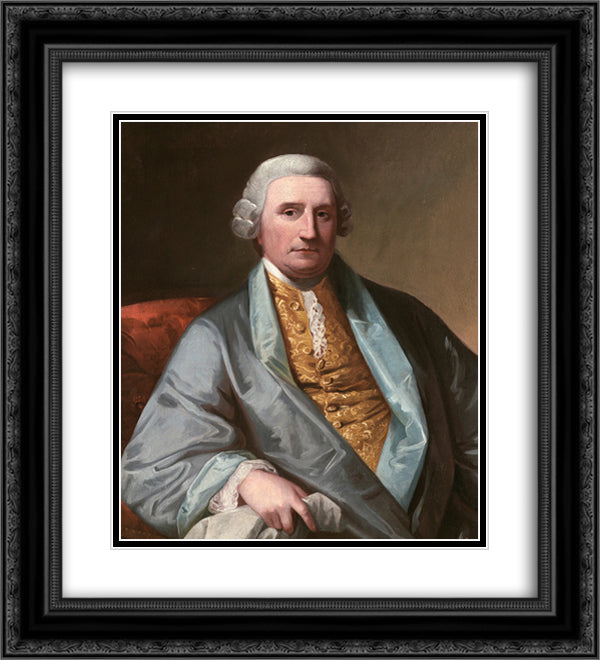 Portrait of Henry Middleton 20x22 Black Ornate Wood Framed Art Print Poster with Double Matting by West, Benjamin