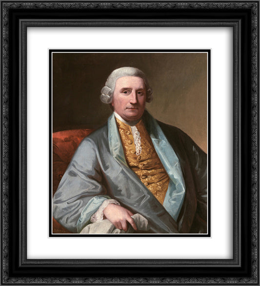 Portrait of Henry Middleton 20x22 Black Ornate Wood Framed Art Print Poster with Double Matting by West, Benjamin