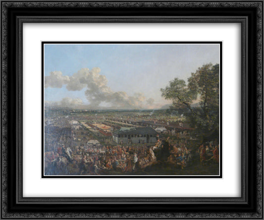 The Election of the King Stanislaus Augustus 24x20 Black Ornate Wood Framed Art Print Poster with Double Matting by Bellotto, Bernardo