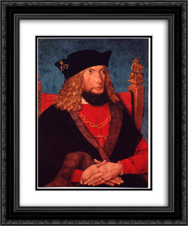 Hans Caspar von Laubberg 20x24 Black Ornate Wood Framed Art Print Poster with Double Matting by Strigel, Bernhard
