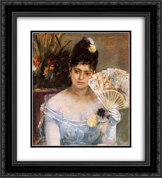 At the Ball 20x22 Black Ornate Wood Framed Art Print Poster with Double Matting by Morisot, Berthe