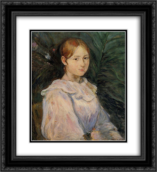 Bust of Alice Gamby 20x22 Black Ornate Wood Framed Art Print Poster with Double Matting by Morisot, Berthe