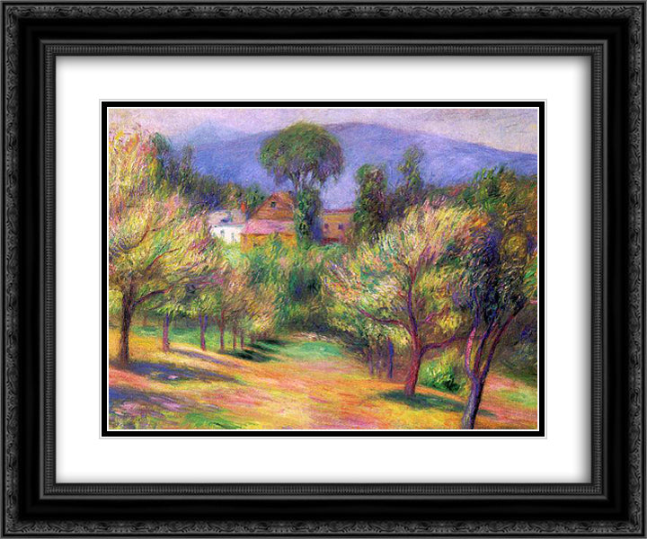 Connecticut landscape 24x20 Black Ornate Wood Framed Art Print Poster with Double Matting by Glackens, William James