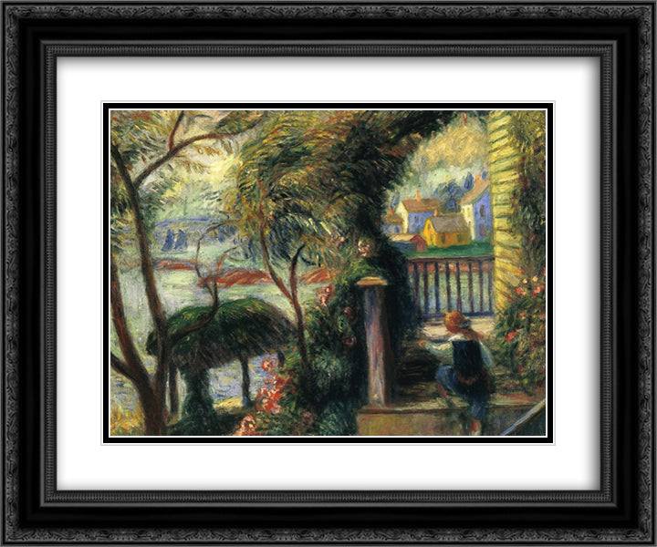 East Point, Gloucester 24x20 Black Ornate Wood Framed Art Print Poster with Double Matting by Glackens, William James