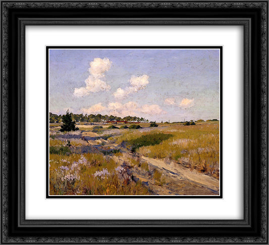 Afternoon Shadows 22x20 Black Ornate Wood Framed Art Print Poster with Double Matting by Chase, William Merritt