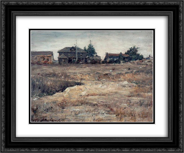 Monterey, California 24x20 Black Ornate Wood Framed Art Print Poster with Double Matting by Chase, William Merritt