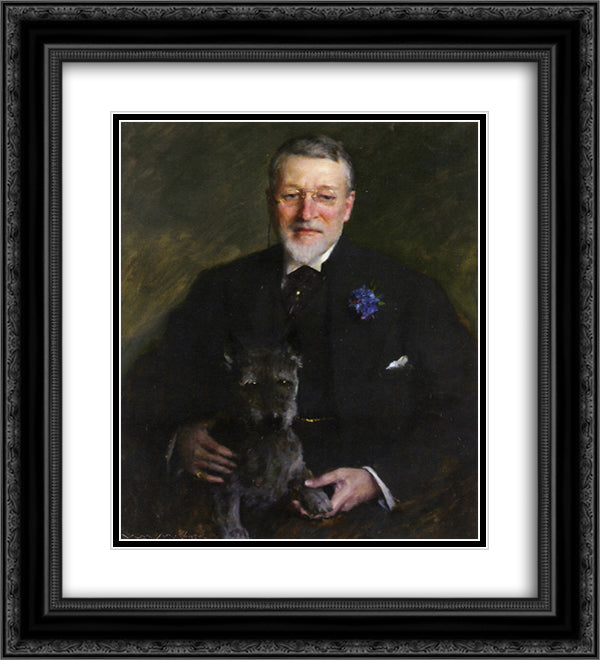 Mr. Francis Guerin Lloyd 20x22 Black Ornate Wood Framed Art Print Poster with Double Matting by Chase, William Merritt