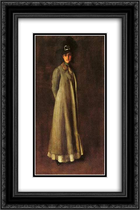 My Daughter Dieudonne (Alice Dieudonne Chase) 16x24 Black Ornate Wood Framed Art Print Poster with Double Matting by Chase, William Merritt