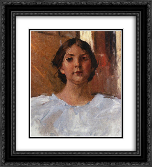 My Daughter Dorothy 20x22 Black Ornate Wood Framed Art Print Poster with Double Matting by Chase, William Merritt