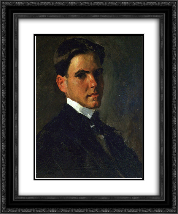 Portrait of Julian Oderdonk 20x24 Black Ornate Wood Framed Art Print Poster with Double Matting by Chase, William Merritt