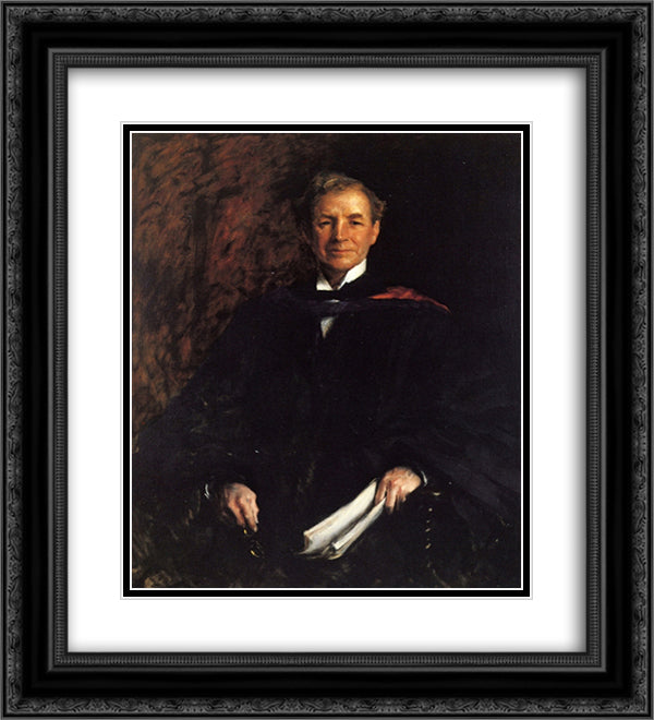 Portrait of President William Waugh Smith 20x22 Black Ornate Wood Framed Art Print Poster with Double Matting by Chase, William Merritt