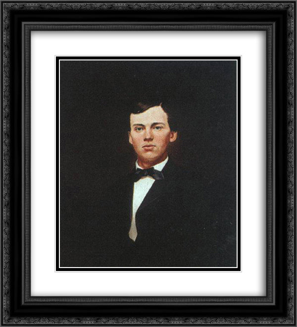 Portrait of William Gurley Munson 20x22 Black Ornate Wood Framed Art Print Poster with Double Matting by Chase, William Merritt