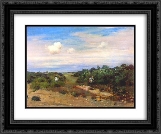 Shinnecock Hills, Long Island 24x20 Black Ornate Wood Framed Art Print Poster with Double Matting by Chase, William Merritt