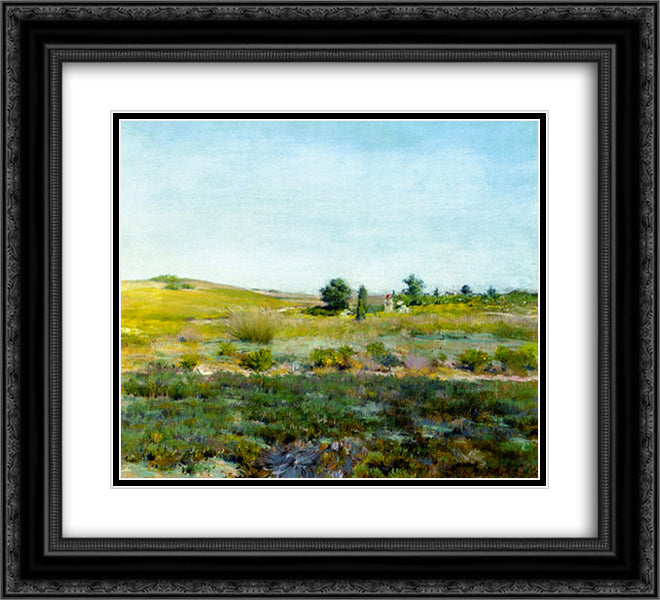 Shinnecock Hills, Summer 22x20 Black Ornate Wood Framed Art Print Poster with Double Matting by Chase, William Merritt