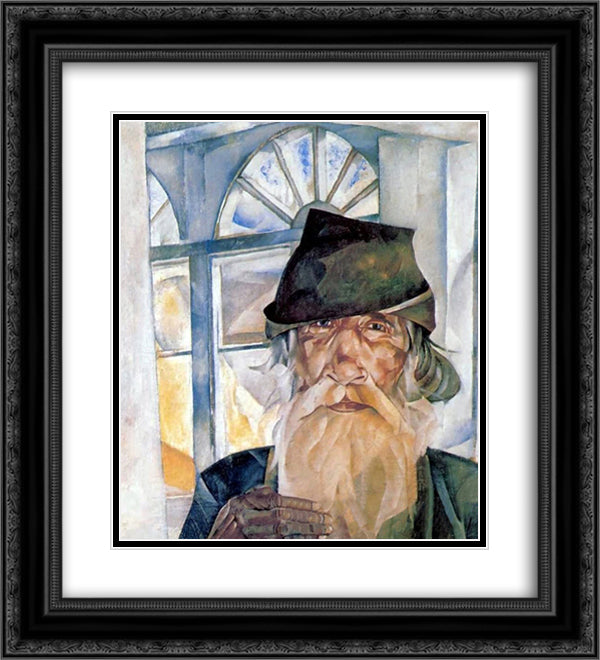 An Old Man from Olonets 20x22 Black Ornate Wood Framed Art Print Poster with Double Matting by Grigoriev, Boris