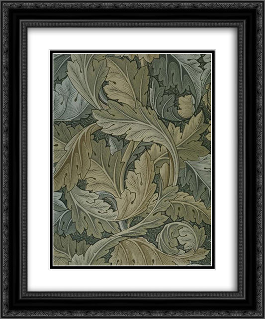 Acanthus wallpaper 20x24 Black Ornate Wood Framed Art Print Poster with Double Matting by Morris, William